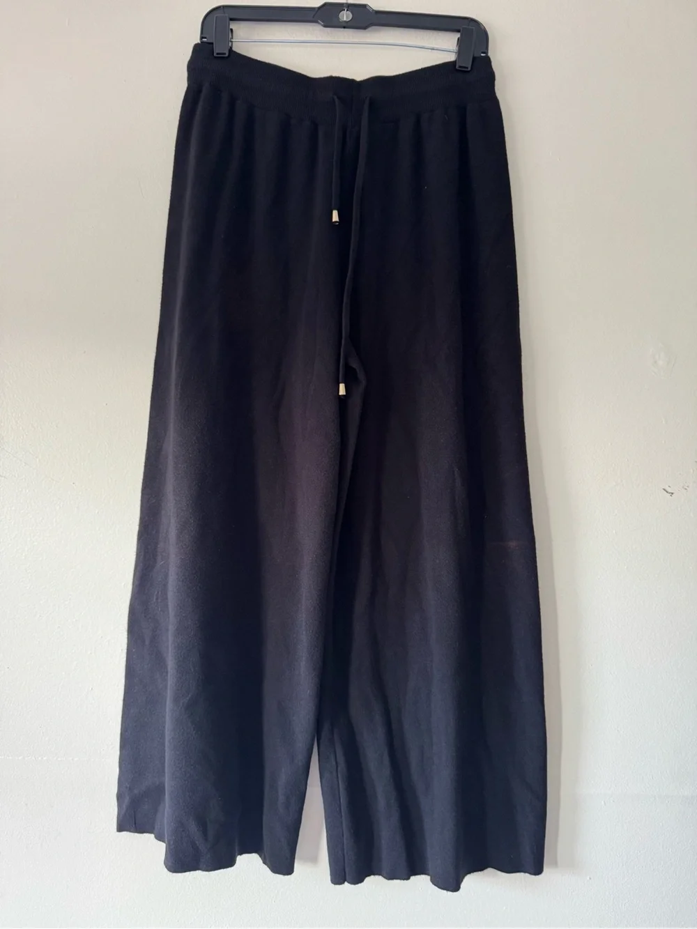 Cielo Black Wide-Leg Knit Joggers